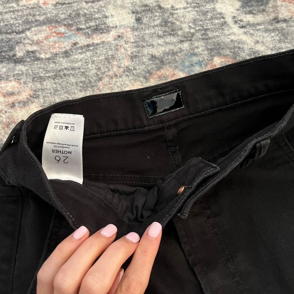 Mother The Straight Up Cargo Pant | Women’s | Black | Size 26 - Picture 5 of 7